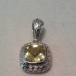 Gorgeous & Unique Sterling Silver Peridot Pendant